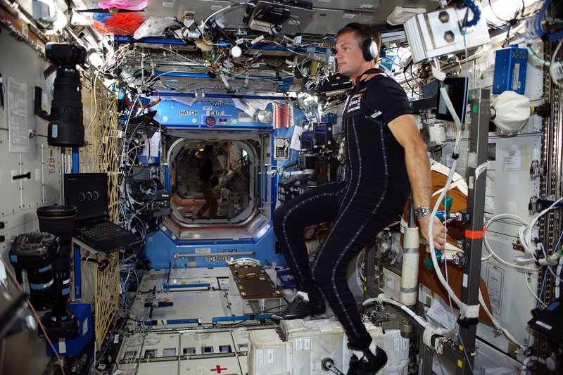 Skinsuit and MobileHR experiments on International Space Station