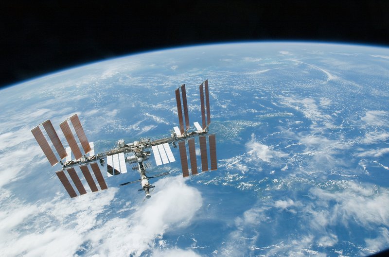 International Space Station with Earth