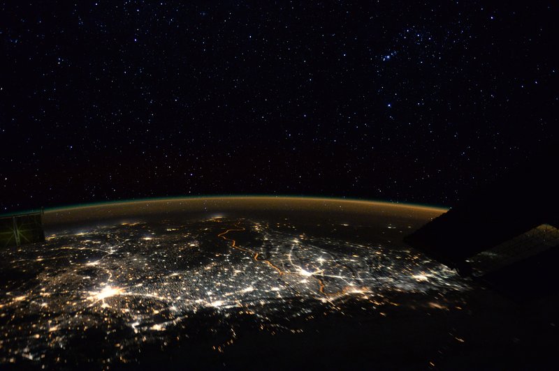 City lights from the ISS