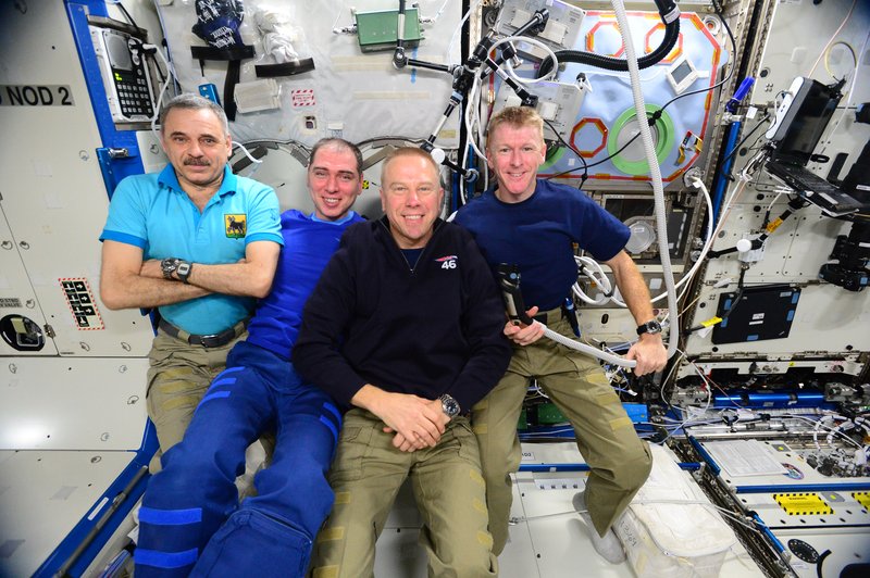 Tim Peake prepares for a haircut