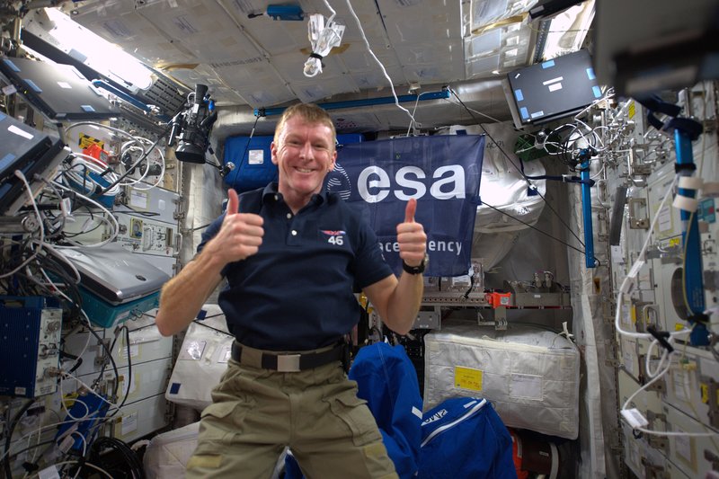 Tim Peake enjoying life in space